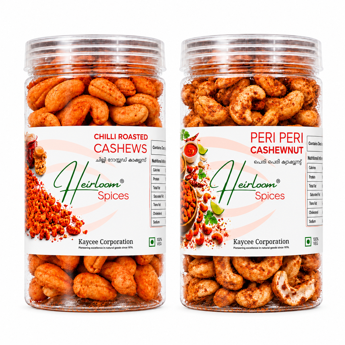 Chilly Roasted Cashew & Peri Peri Cashew